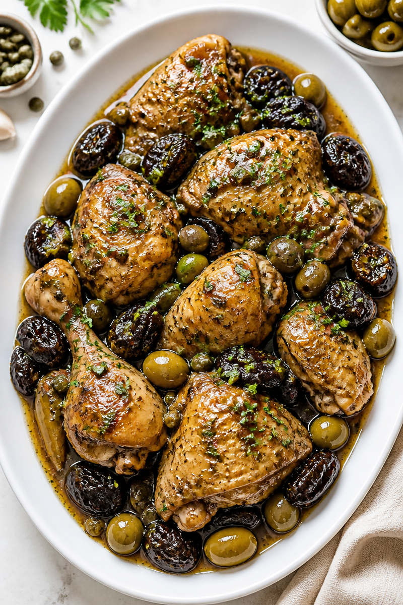 Classic Chicken Marbella Prunes Olives