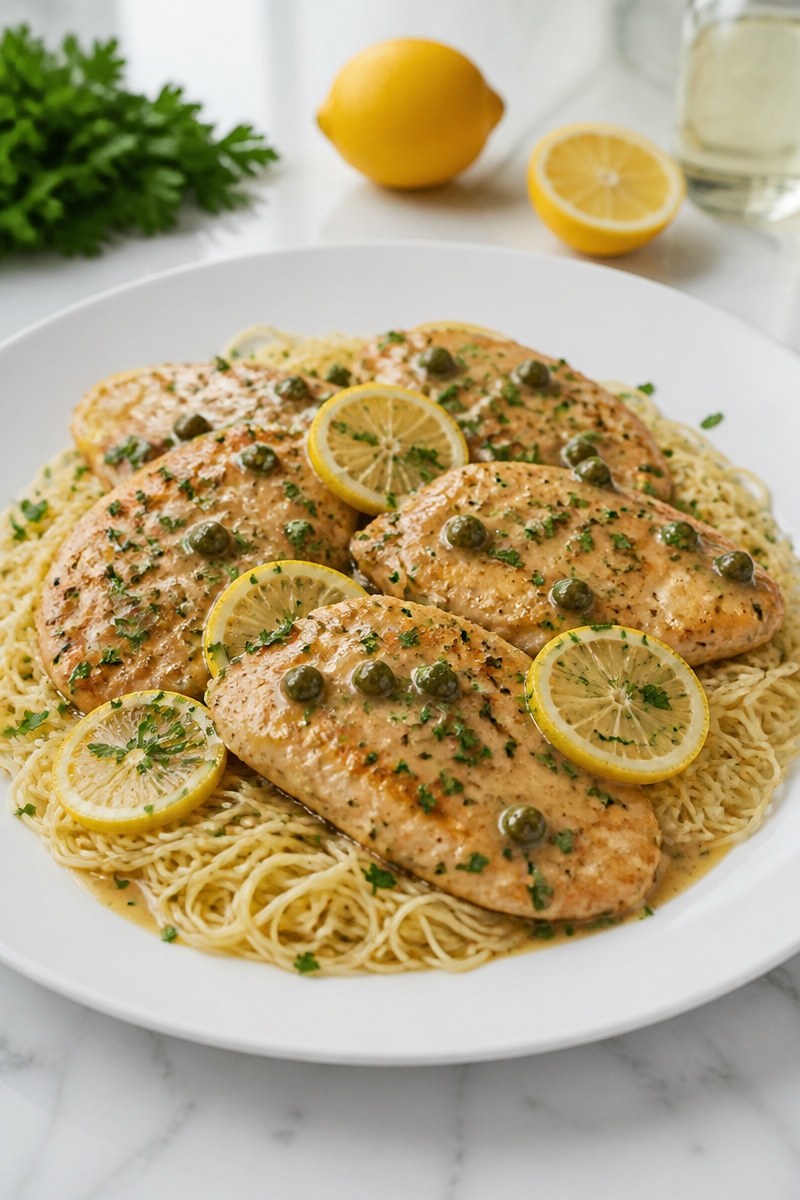 Classic Chicken Piccata Angel Hair Classic Chicken Piccata Angel Hair