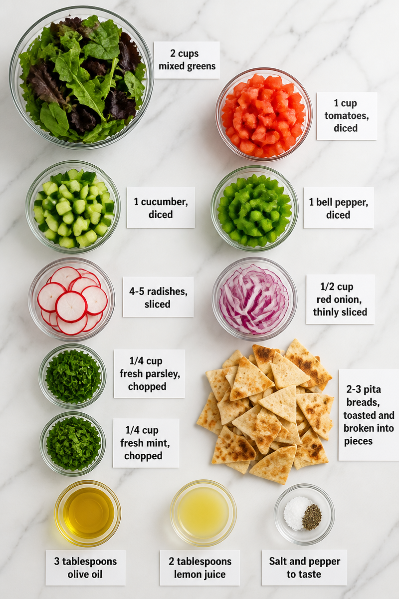 Classic Fattoush Salad Recipe Classic Fattoush Salad Recipe