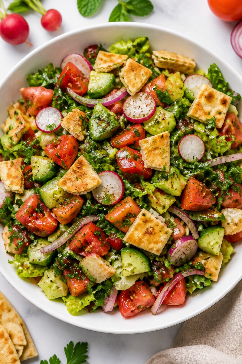 Classic Fattoush Salad Recipe Classic Fattoush Salad Recipe