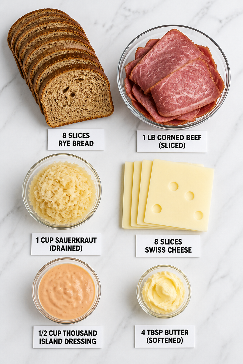 Classic Reuben Sandwich Grilled Rye