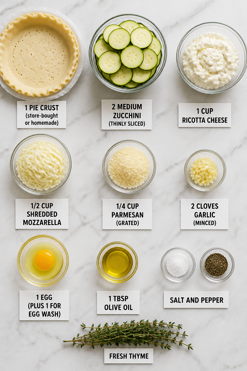 Classic Zucchini Ricotta Cheese Galette