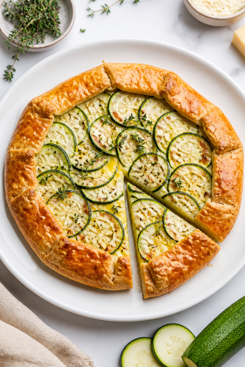 Classic Zucchini Ricotta Cheese Galette