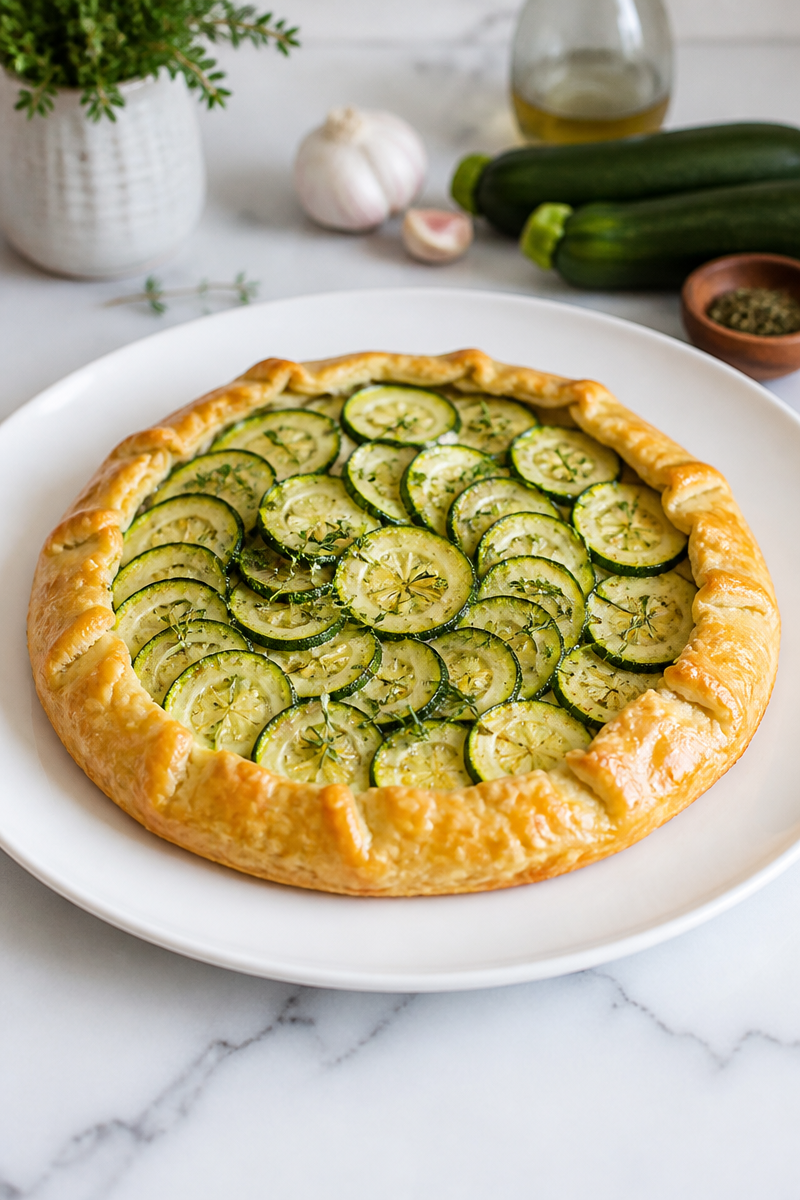 Classic Zucchini Ricotta Cheese Galette