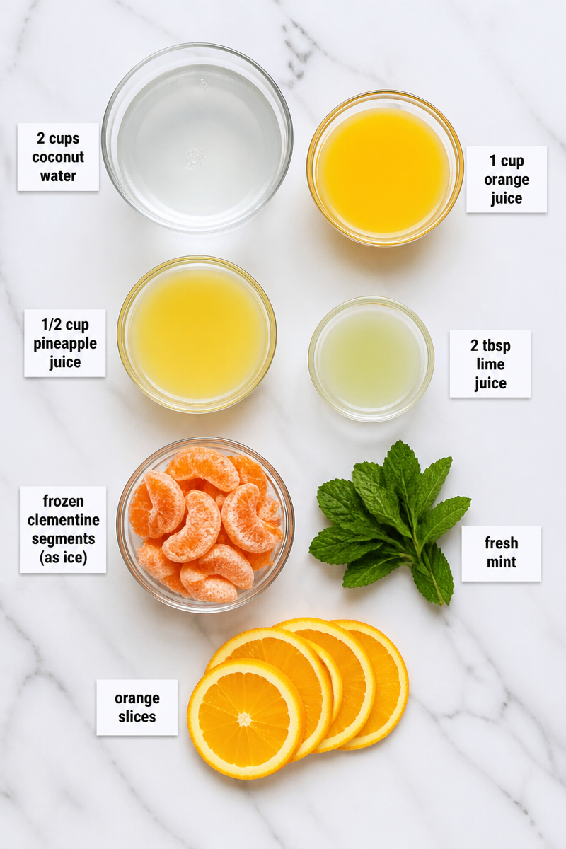 Coconut Citrus Halloween Cooler Mocktail Coconut Citrus Halloween Cooler Mocktail