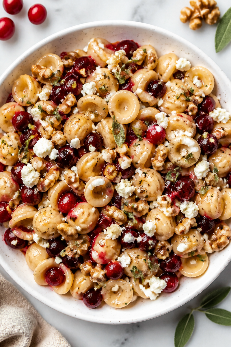 Cranberry Orecchiette Pasta Toasted Walnut