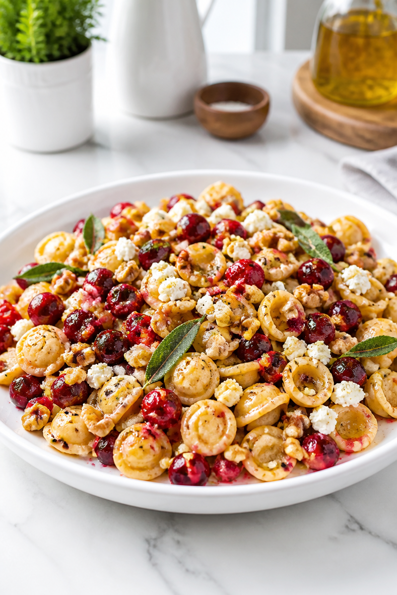 Cranberry Orecchiette Pasta Toasted Walnut