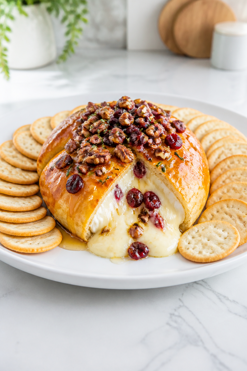 Cranberry Pecan Baked Brie Puff Cranberry Pecan Baked Brie Puff