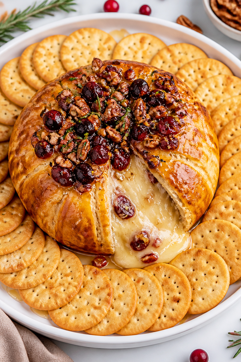 Cranberry Pecan Baked Brie Puff Cranberry Pecan Baked Brie Puff
