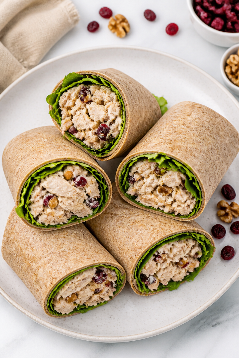 Cranberry Walnut Chicken Salad Wrap Cranberry Walnut Chicken Salad Wrap