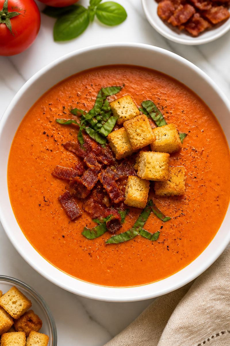 Creamy Cream Of Tomato Soup Bacon
