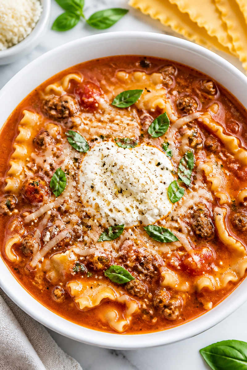 Creamy Lasagna Soup Ground Beef Creamy Lasagna Soup Ground Beef