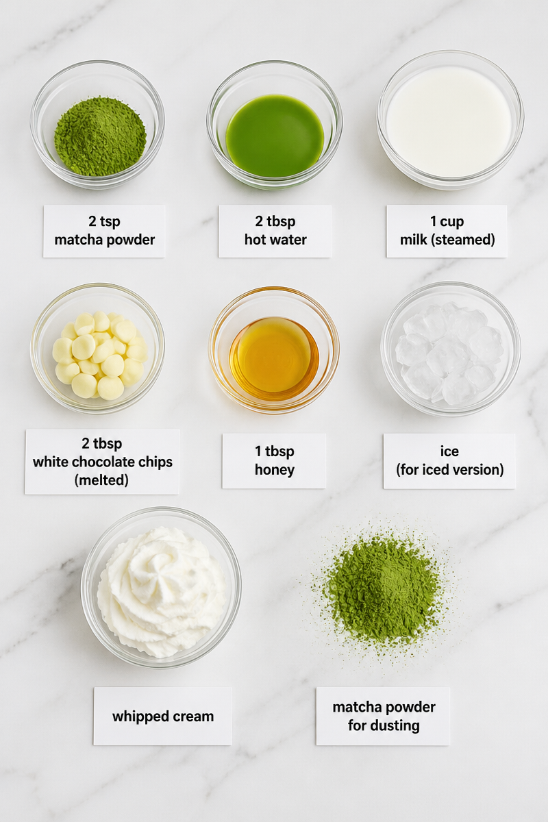 Creamy Matcha White Chocolate Latte Creamy Matcha White Chocolate Latte
