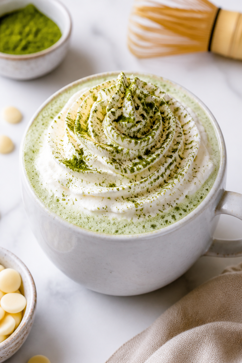 Creamy Matcha White Chocolate Latte Creamy Matcha White Chocolate Latte