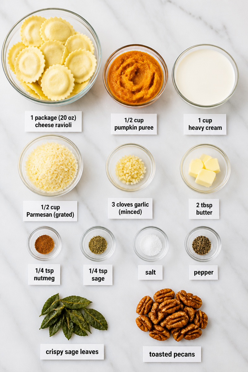 Creamy Pumpkin Alfredo Ravioli Dinner Creamy Pumpkin Alfredo Ravioli Dinner