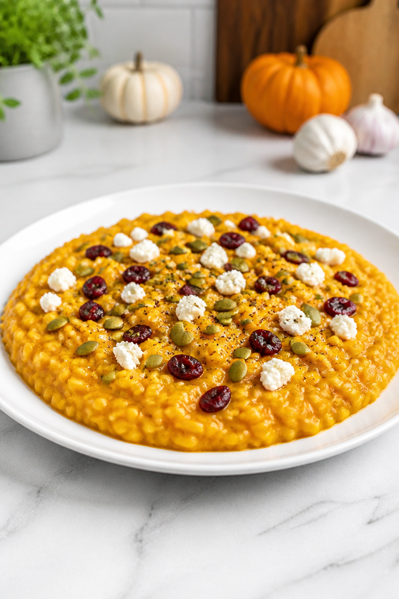 Creamy Pumpkin Risotto Goat Cheese Creamy Pumpkin Risotto Goat Cheese