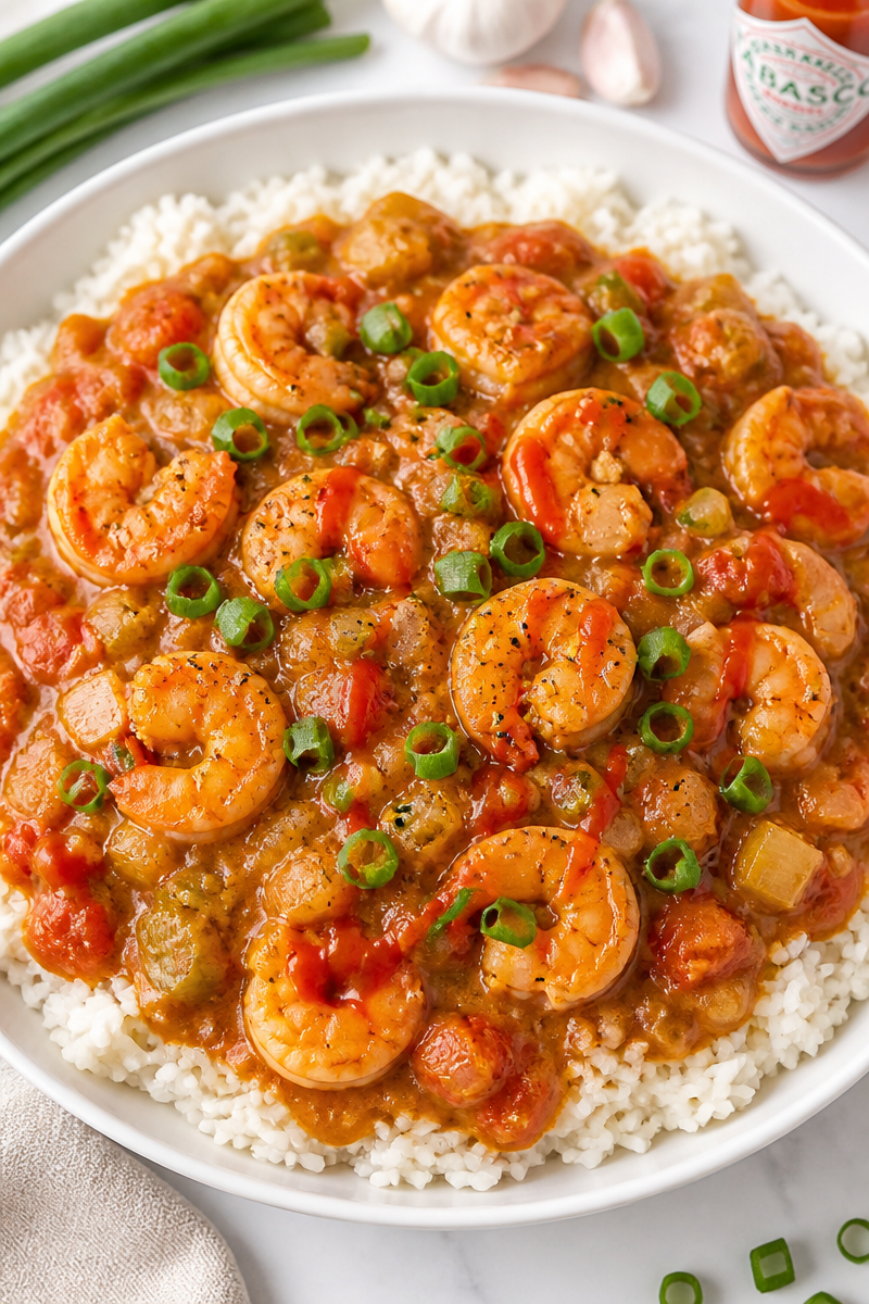Creamy Shrimp Etouffee Cajun Rice
