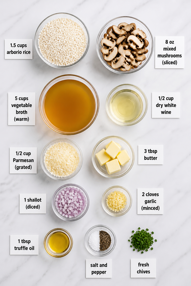 Creamy Truffle Mushroom Risotto Bowl