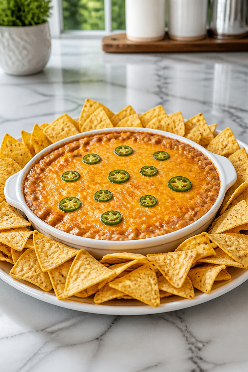 Creamy Warm Bean Dip Cheese Topped Creamy Warm Bean Dip Cheese Topped