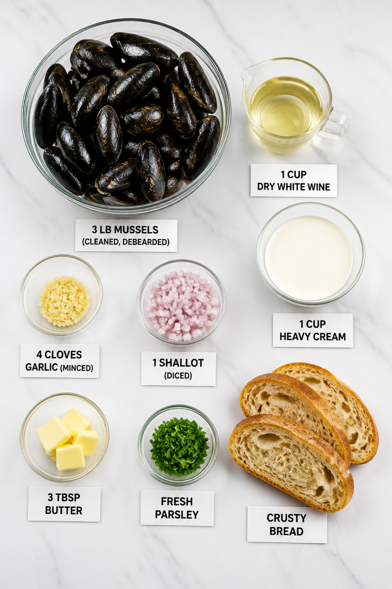 Creamy White Wine Garlic Mussel Pot Creamy White Wine Garlic Mussel Pot