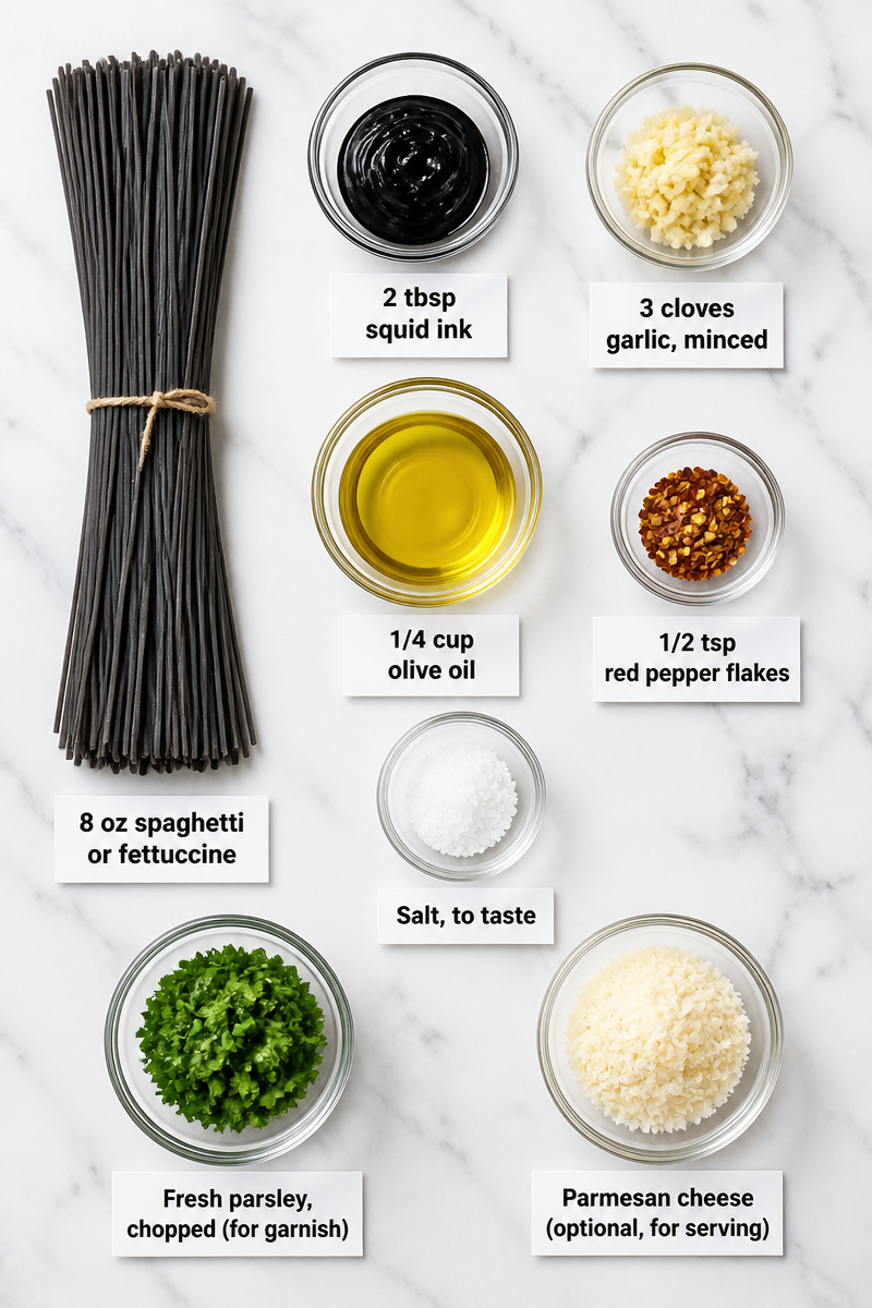 Creepy Black Squid Ink Pasta Creepy Black Squid Ink Pasta