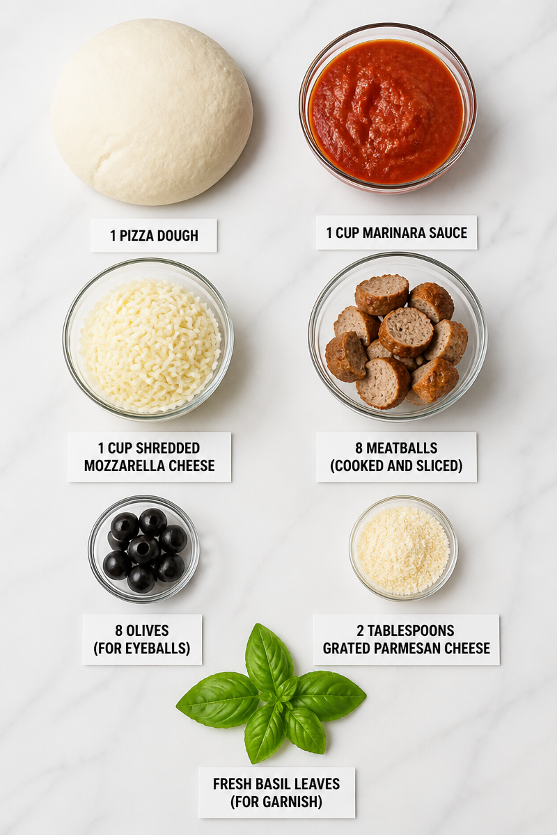 Creepy Eyeball Meatball Pizza Pie