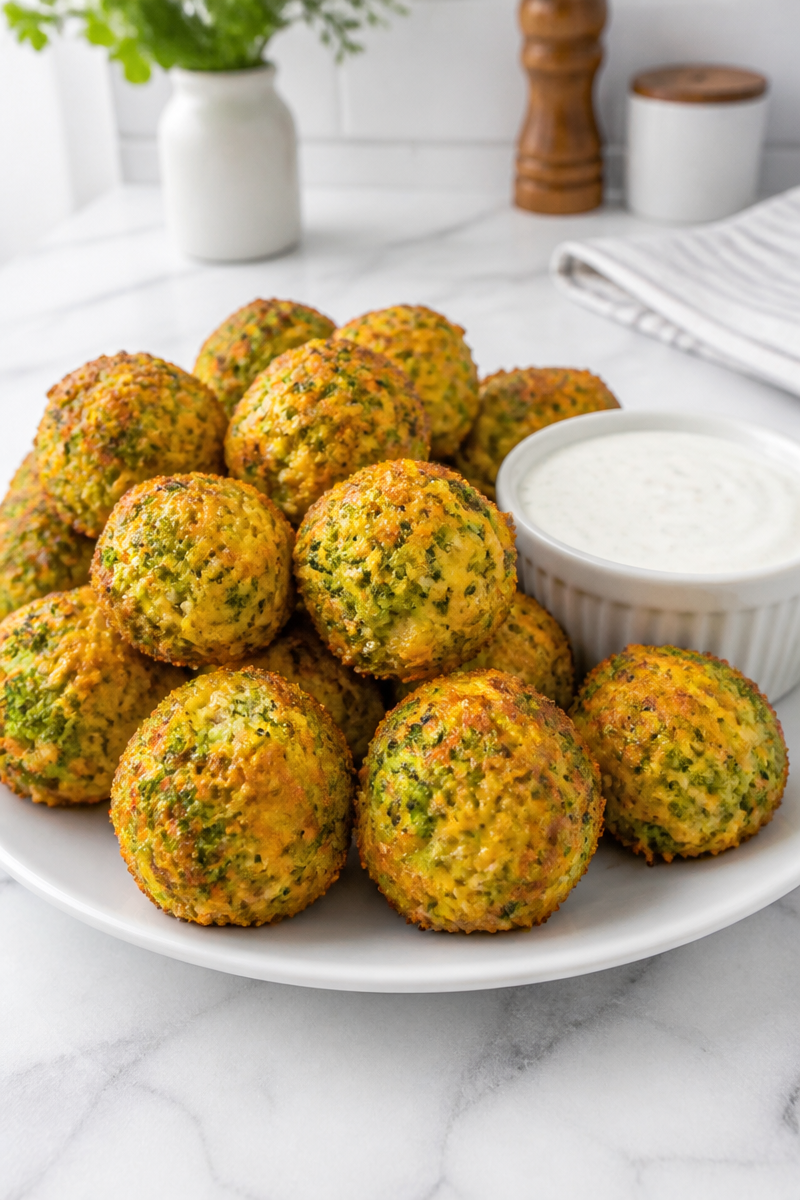 Crispy Air Fryer Broccoli Cheese Bite