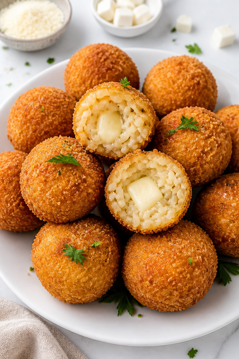 Crispy Arancini Balls Recipe Crispy Arancini Balls Recipe