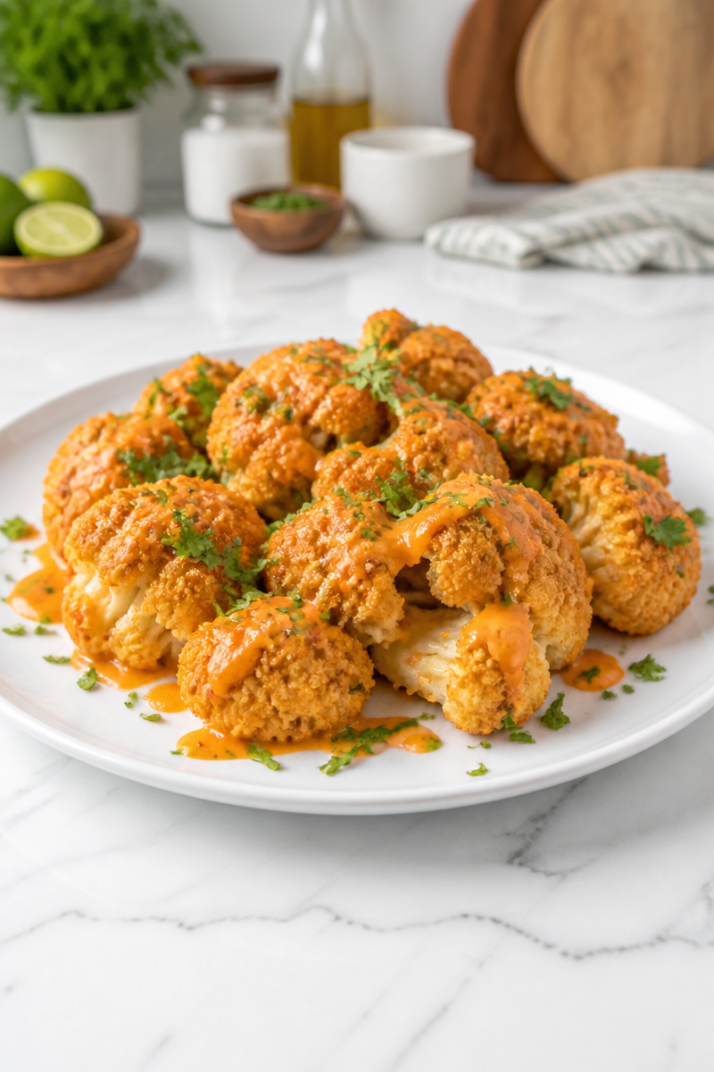 Crispy Baked Coconut Curry Cauliflower Crispy Baked Coconut Curry Cauliflower