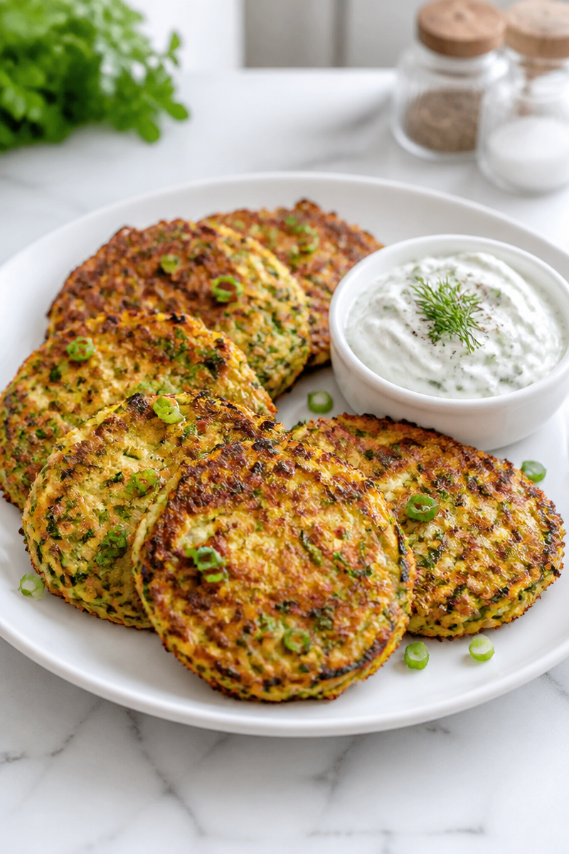 Crispy Baked Zucchini Fritter Patty Crispy Baked Zucchini Fritter Patty
