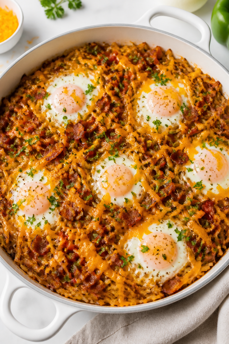 Crispy Hash Brown Breakfast Skillet