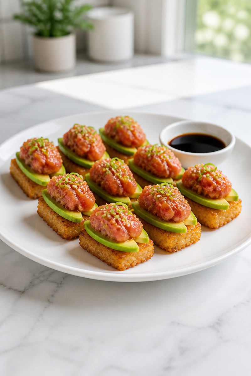 Crispy Rice Spicy Tuna Bite Crispy Rice Spicy Tuna Bite