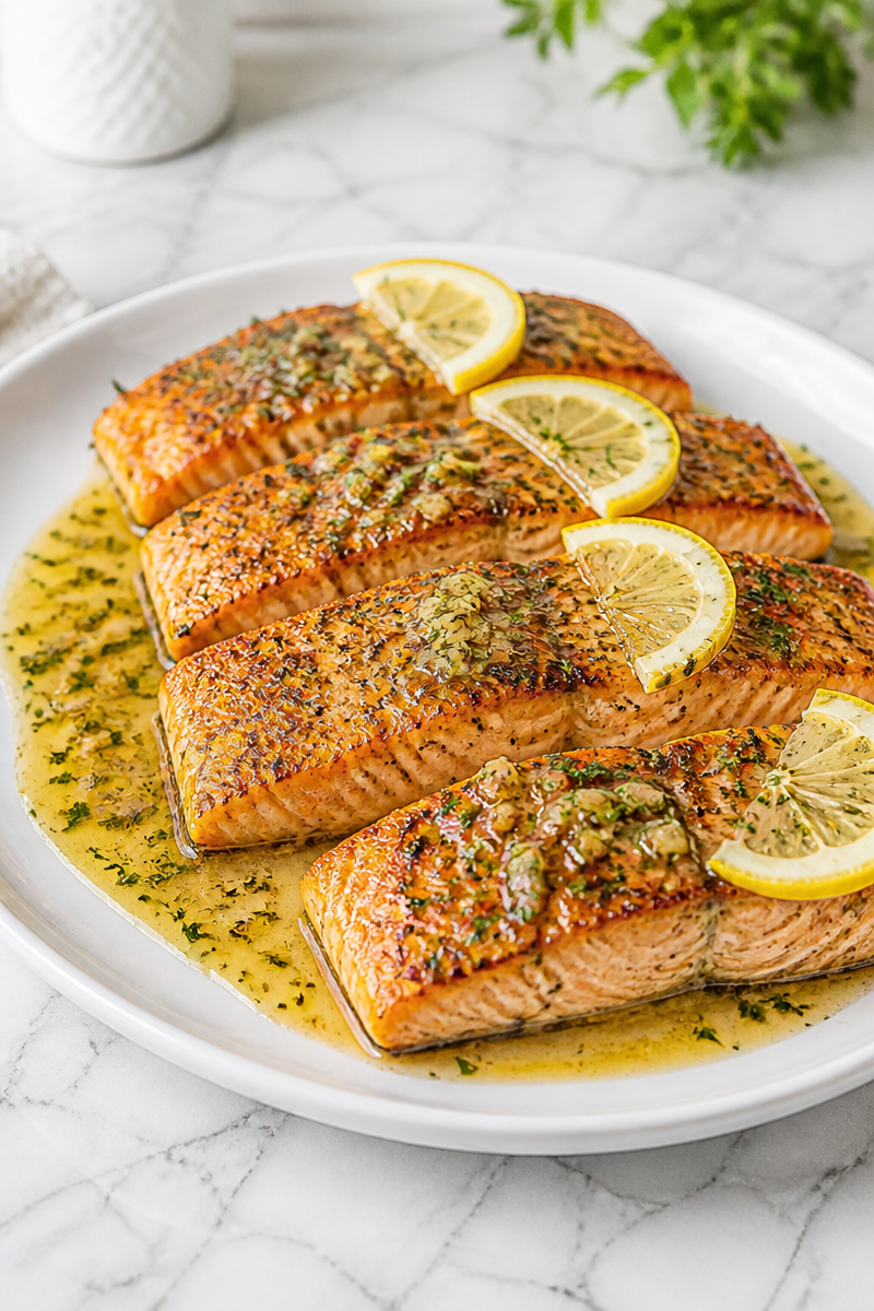 Crispy Salmon With Lemon Butter Crispy Salmon With Lemon Butter