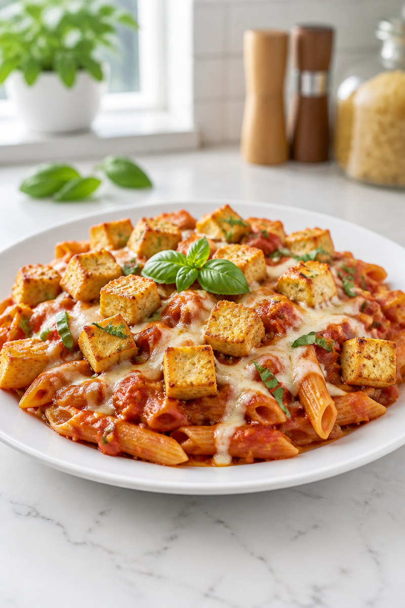 Crispy Tofu Pasta Bake Plant Based Crispy Tofu Pasta Bake Plant Based