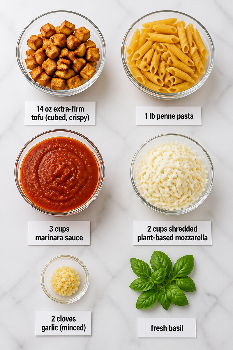 Crispy Tofu Pasta Bake Plant Based Crispy Tofu Pasta Bake Plant Based