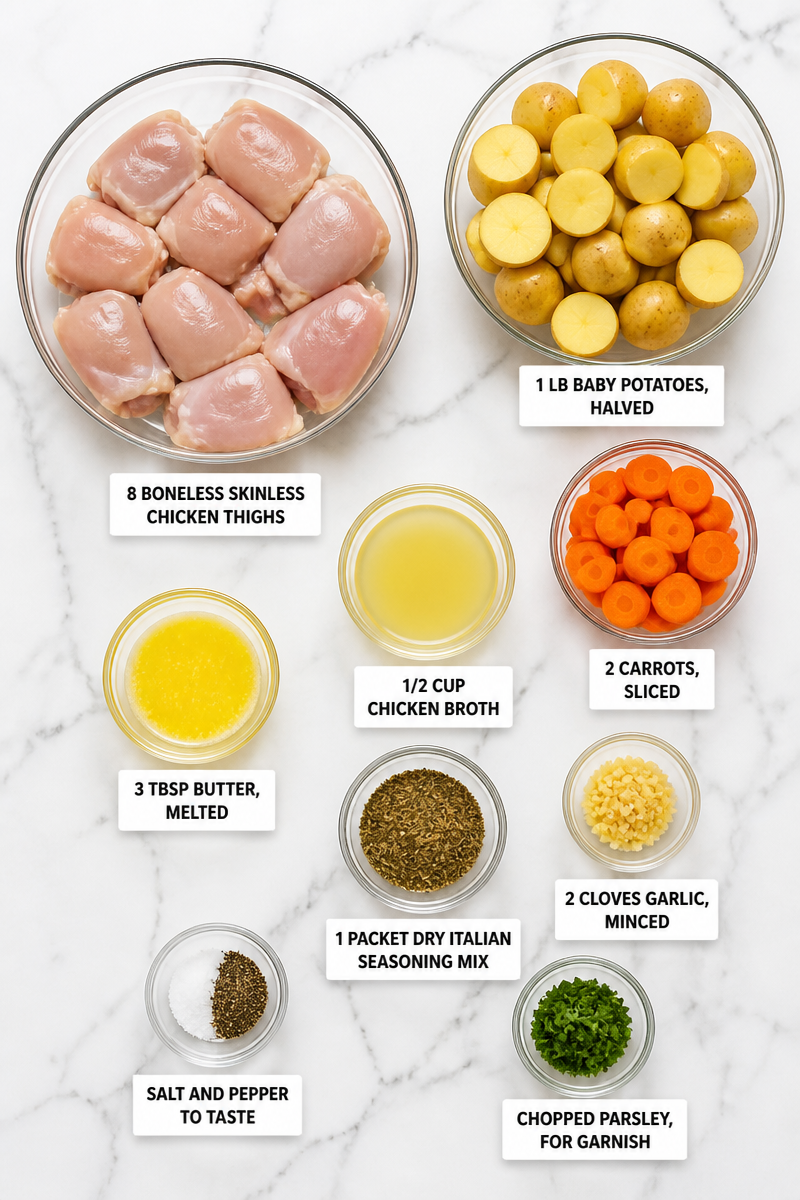 Crockpot Chicken Thigh Dinner Bake Crockpot Chicken Thigh Dinner Bake