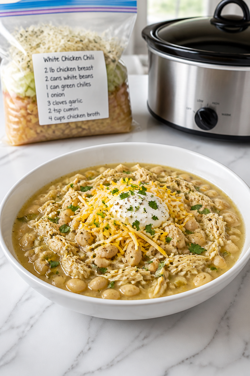 Crockpot Freezer Meal White Chicken Chili Crockpot Freezer Meal White Chicken Chili