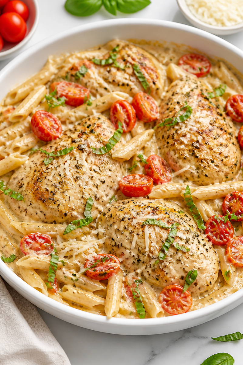 Crockpot Marry Me Chicken Pasta