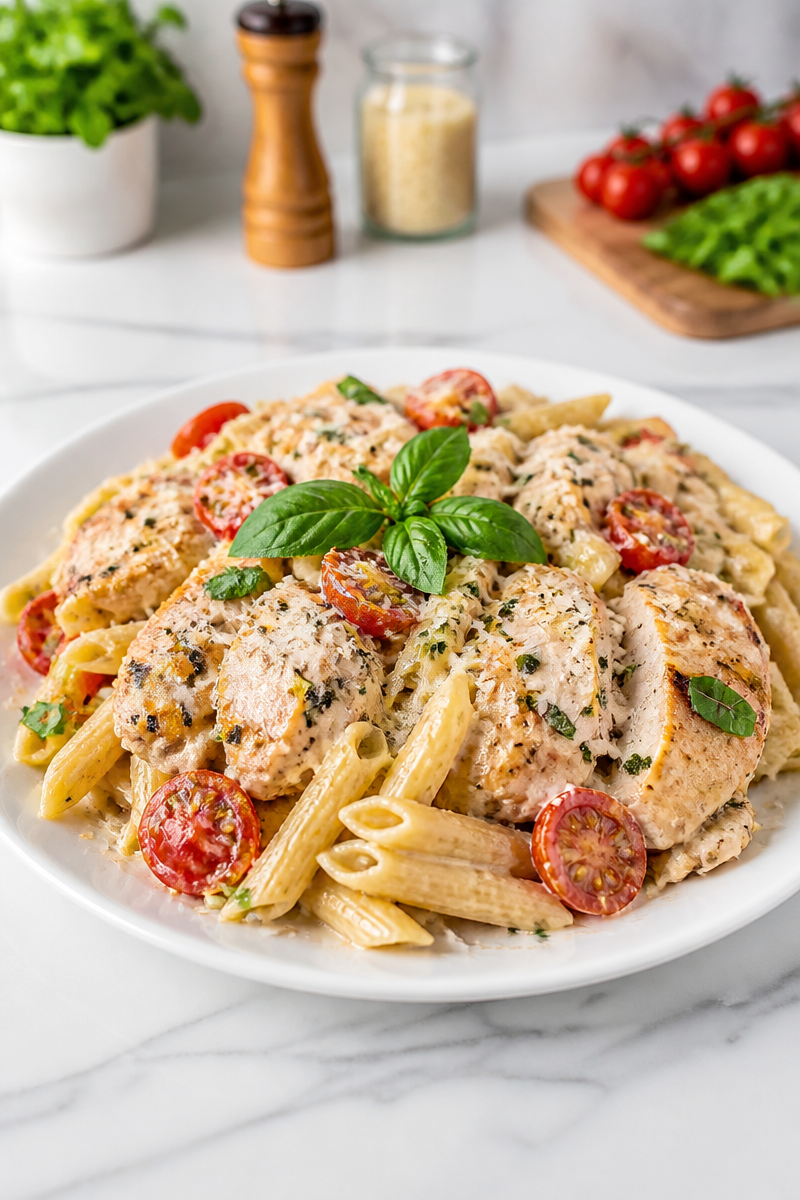 Crockpot Marry Me Chicken Pasta