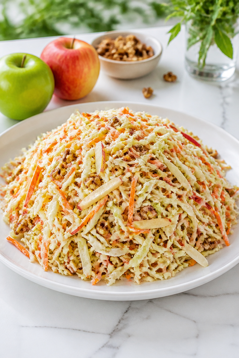 Crunchy Apple Coleslaw Salad Recipe