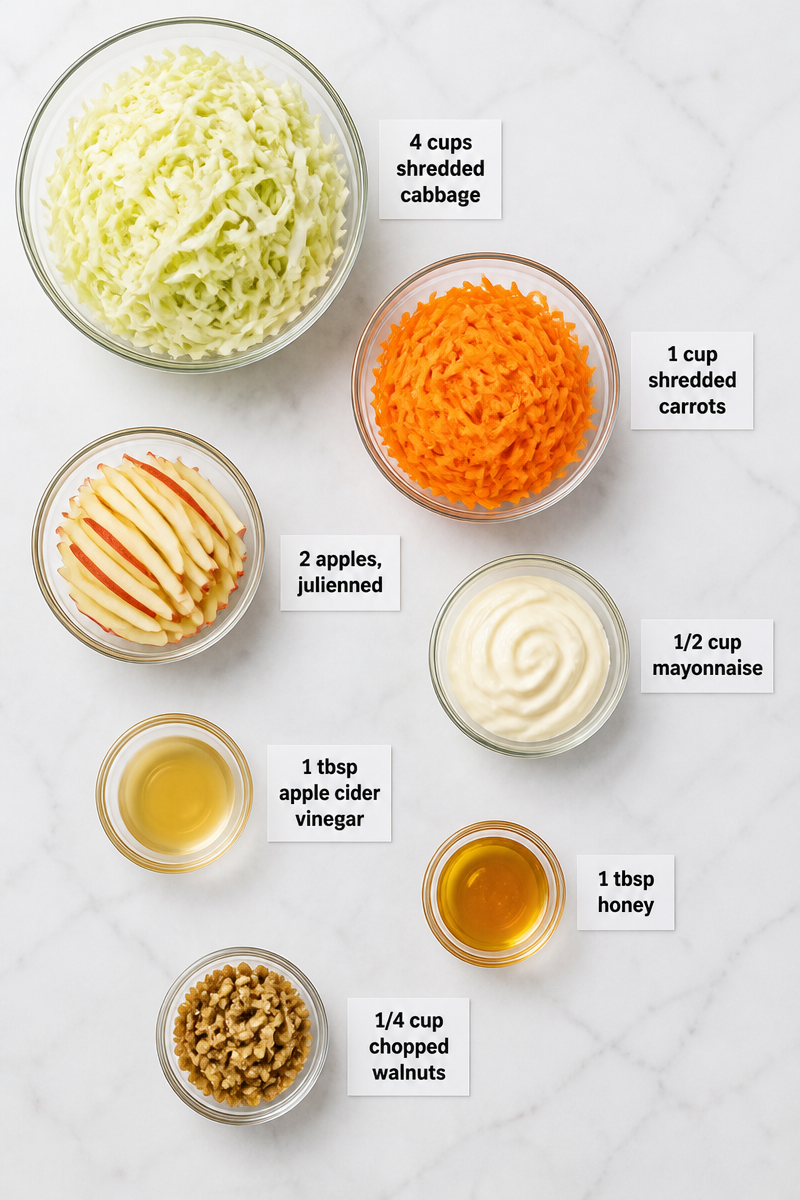 Crunchy Apple Coleslaw Salad Recipe