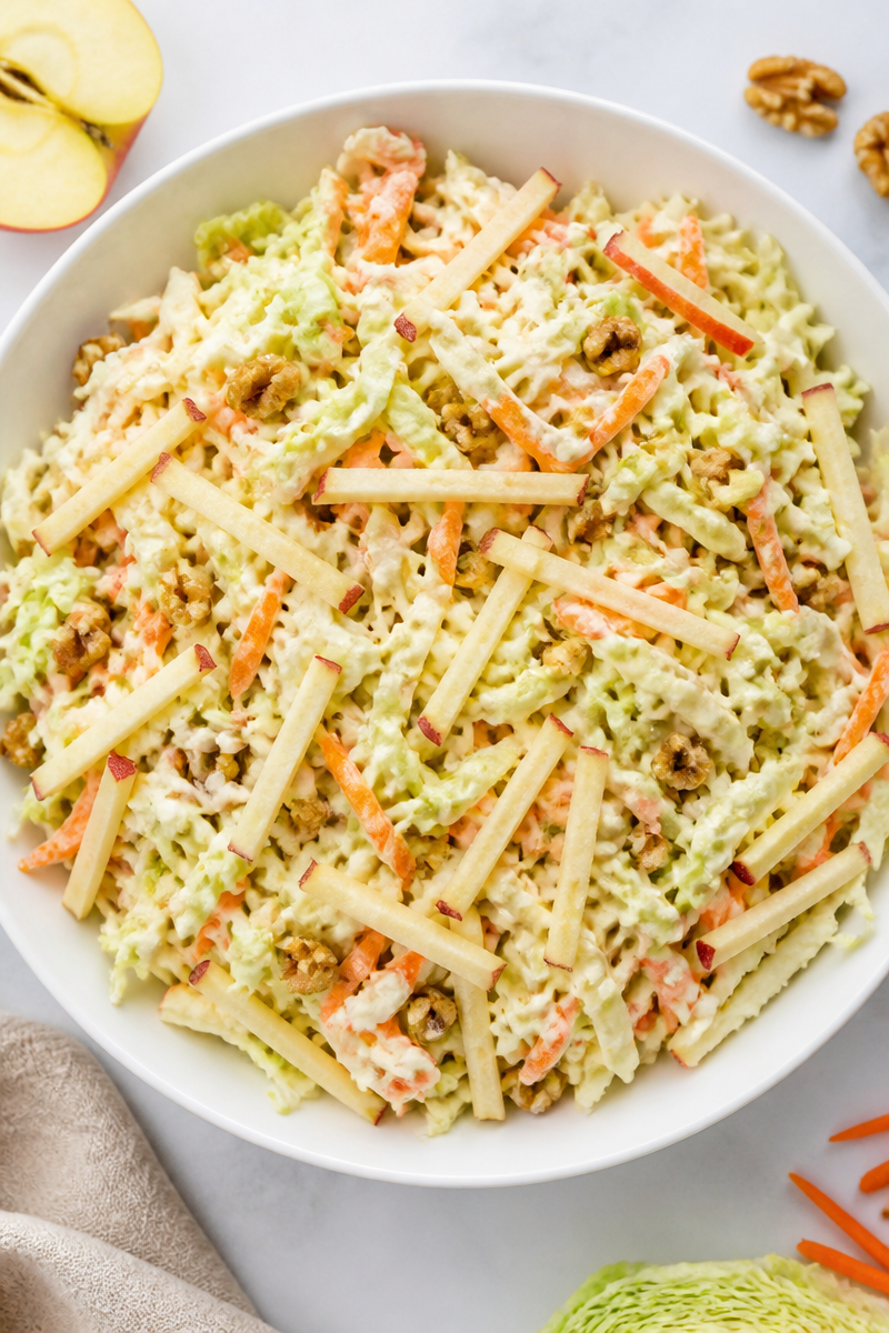 Crunchy Apple Coleslaw Salad Recipe