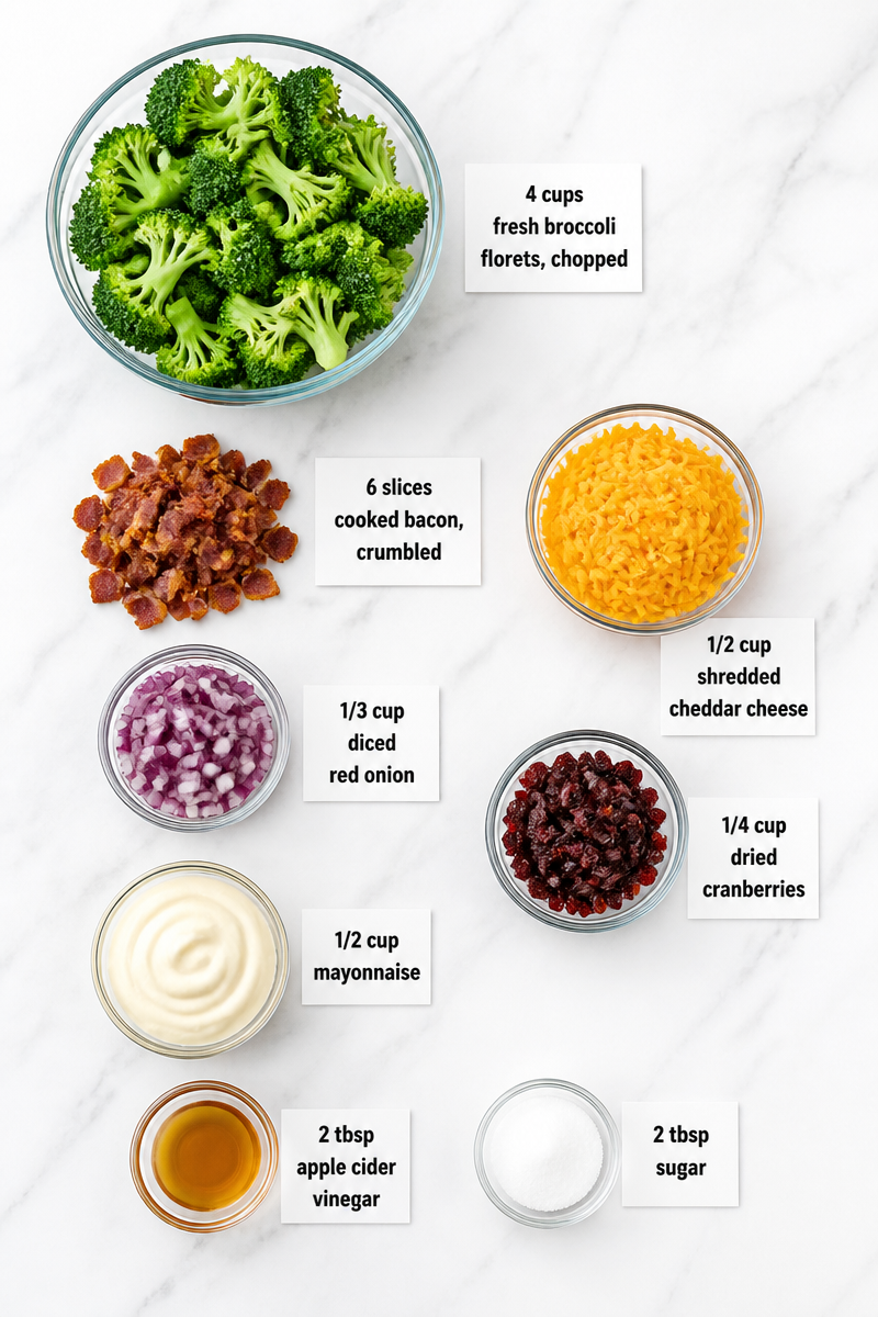 Crunchy Broccoli Bacon Salad Bowl