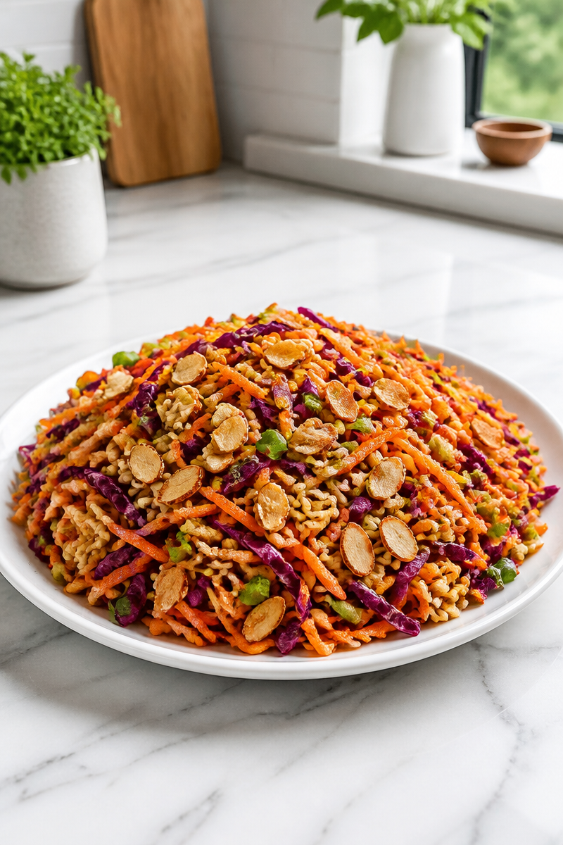 Crunchy Ramen Carrot Slaw Salad