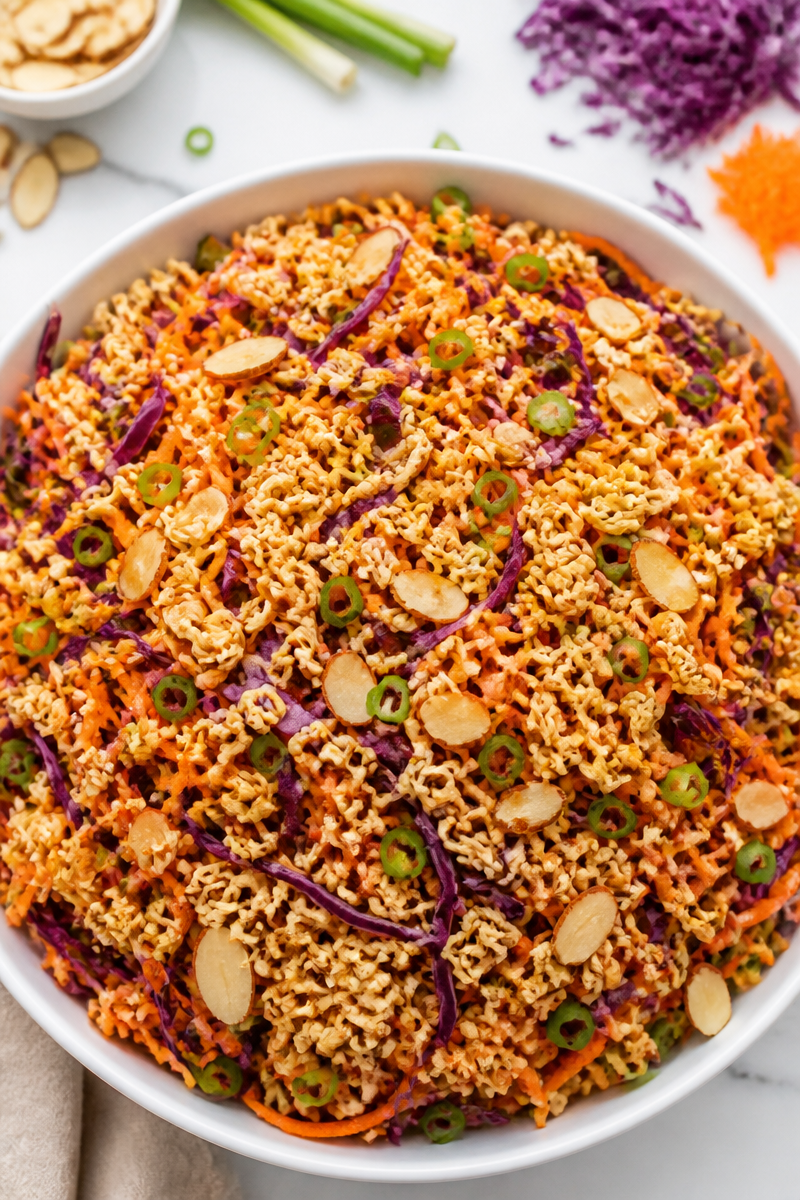 Crunchy Ramen Carrot Slaw Salad