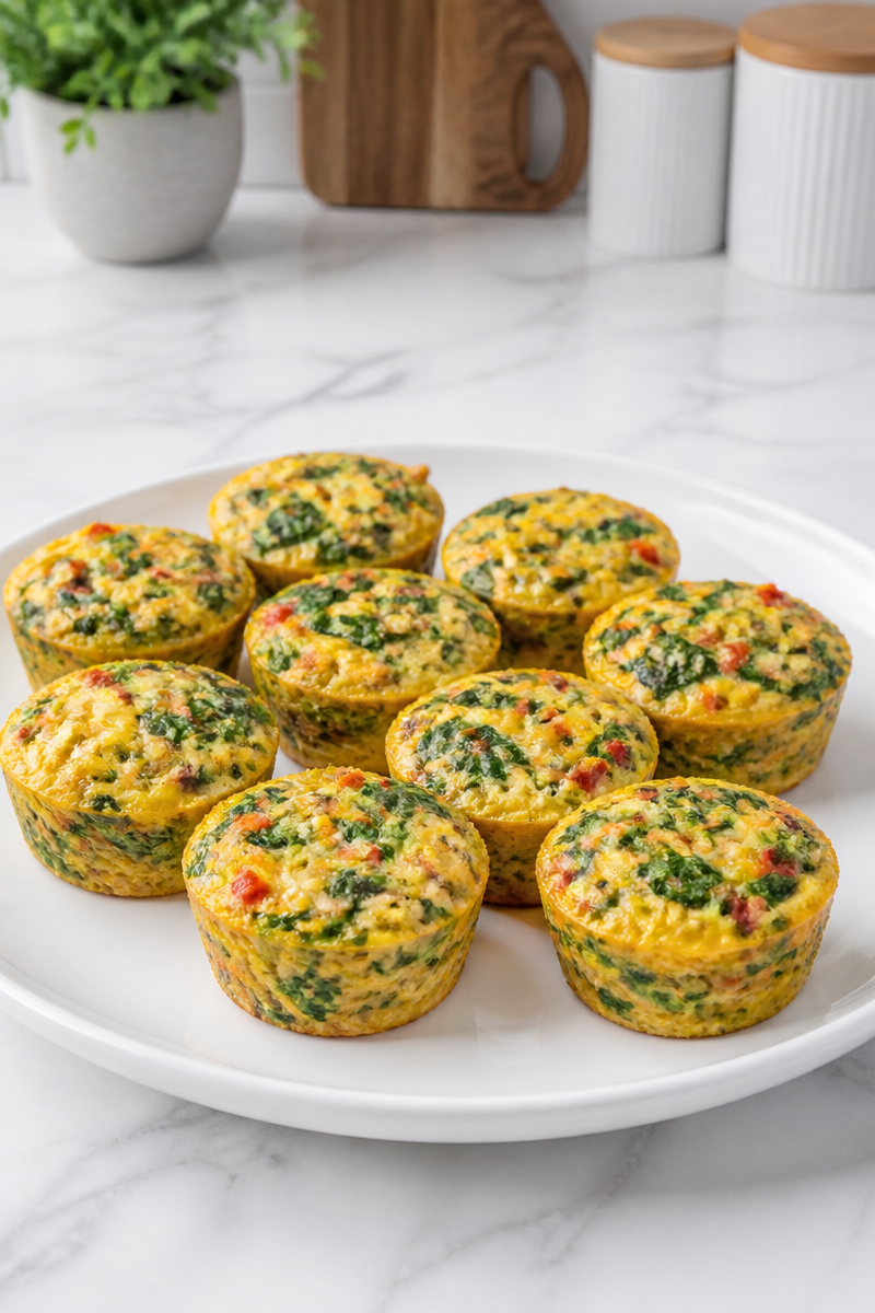 Crustless Spinach Quiche Muffin Cup Crustless Spinach Quiche Muffin Cup