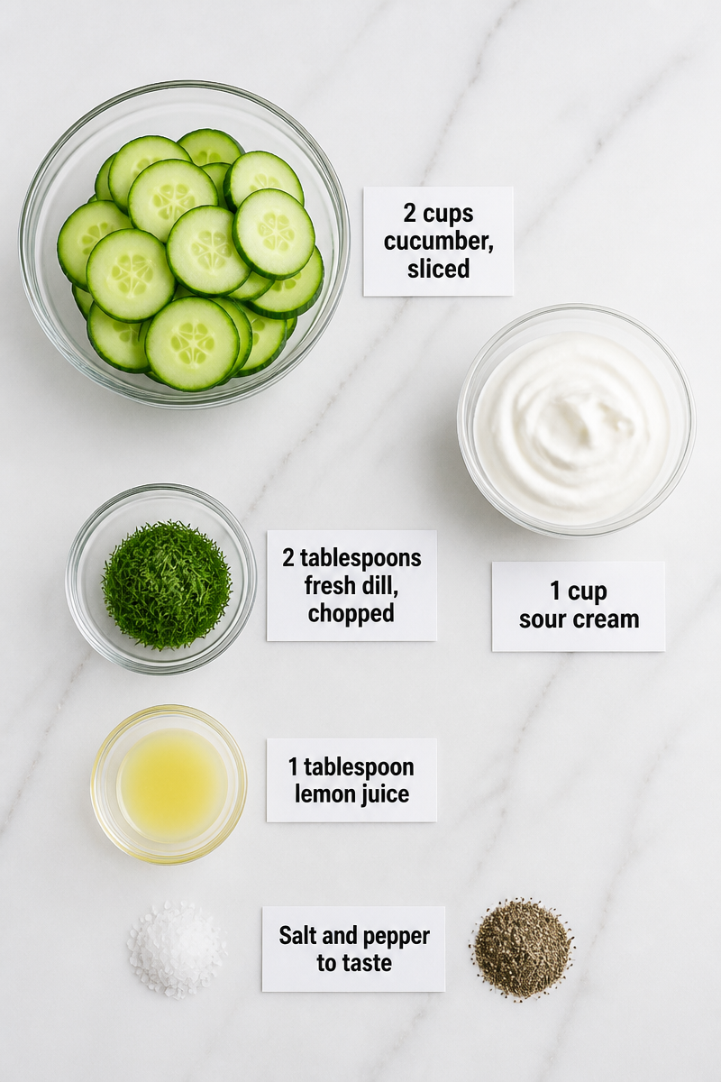 Cucumber Dill Sour Cream Salad