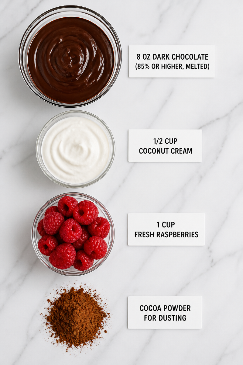 Dark Chocolate Raspberry Truffle Dairy Free