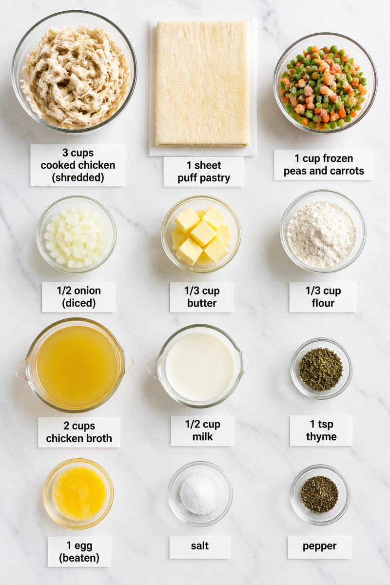 Easy Chicken Pot Pie Puff Pastry Easy Chicken Pot Pie Puff Pastry