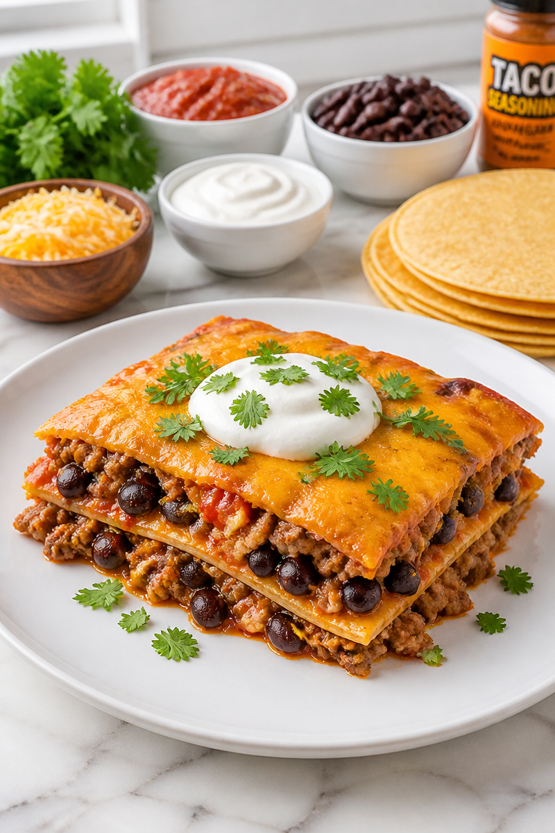 Easy Mexican Beef Lasagna Freezer Casserole Easy Mexican Beef Lasagna Freezer Casserole
